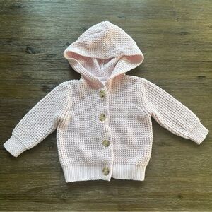 4/20$ Baby Cozy Light Pink Knit Cardigan size 9 months